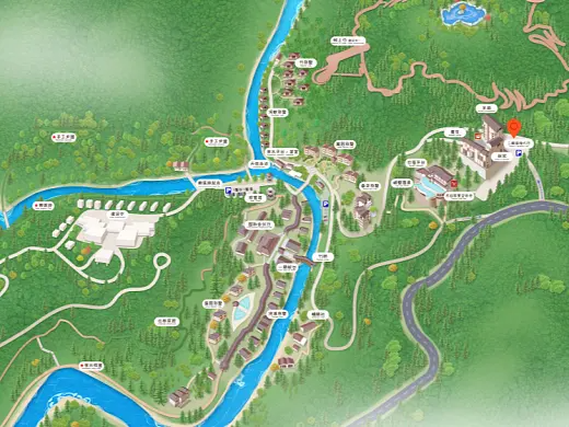 歙县结合景区手绘地图智慧导览和720全景技术，可以让景区更加“动”起来，为游客提供更加身临其境的导览体验。